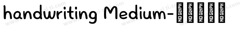 handwriting Medium字体转换
